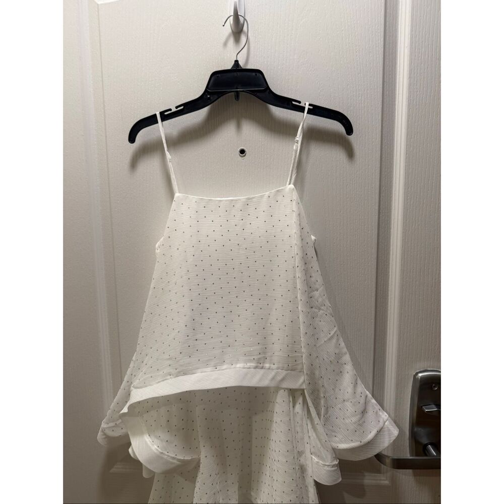 Elliatt Moss Tiered Embellished Gown White bachelorette wedding Bridal size S NW - Picture 8 of 11